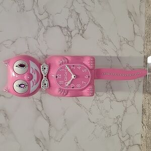 Jeweled Flamingo Pink Kit-Cat Klock clock SUPER RARE